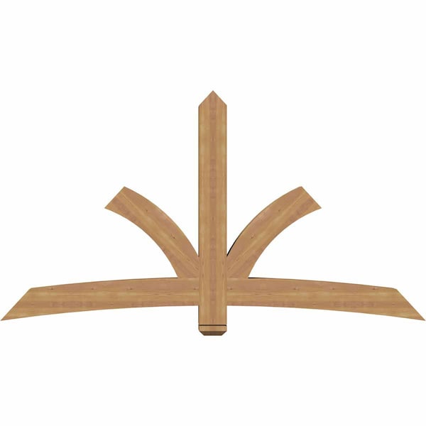 Ekena Millwork Davenport Timber Gable Bracket, Western Red Cedar, 84"W x 45"H x 5 1/2"D x 5 1/2"F, 13/12 Pitch GBW084X45X0606DAV00SWR - main